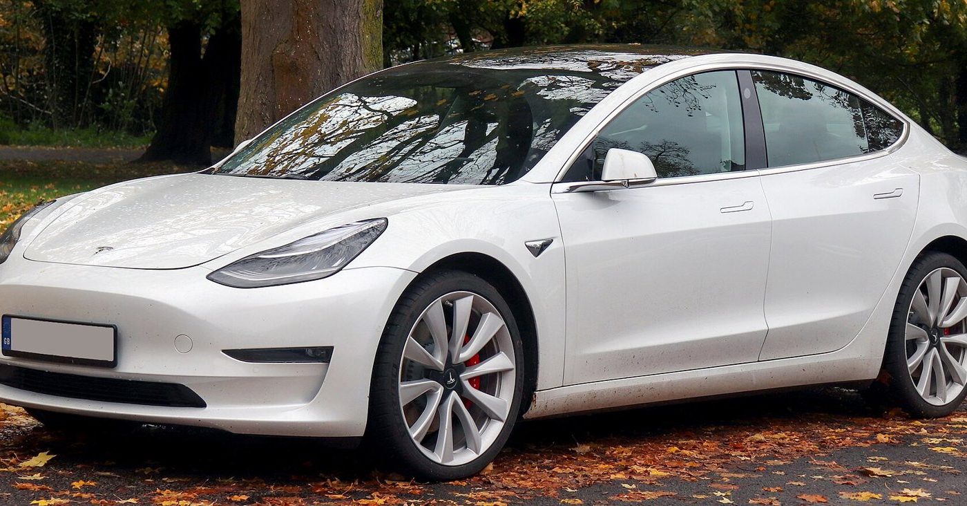 White Tesla Model 3