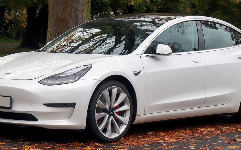 White Tesla Model 3