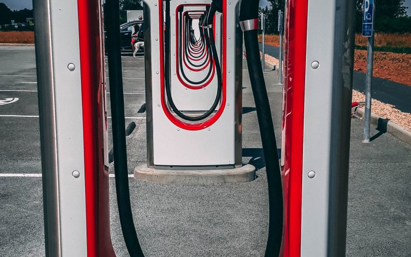 Tesla Supercharger stalls, the kind of DC fast charging Cybercabs rely on